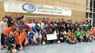 1:0 für ein Willkommen:  Flüchtlingsteam beim TSV Poing