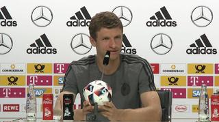 DFB Pressekonferenz zu der Euro 2016 mit O. Bierhoff, T. Müller und M. Neuer