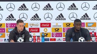 Pressekonferenz der Nationalmannschaft mit Julian Draxler und Antonio Rüdiger