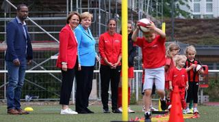 Bundeskanzlerin Merkel besucht Integrationsprojekt in Berlin