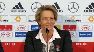 DFB Pressekonferenz: Vorstellung der neuen Trainerin der Frauen-Nationalmannschaft