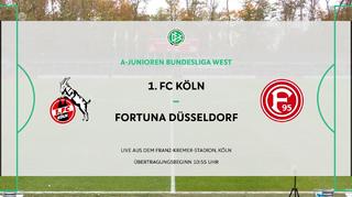 A-Junioren-Bundesliga: 1. FC Köln - Fortuna Düsseldorf