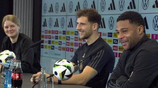 Pressekonferenz der Nationalmannschaft mit Serge Gnabry und Leon Goretzka