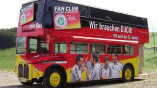 Der Fan Club-Bus im Wandel der Jahre