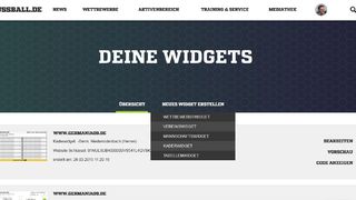 FUSSBALL.DE-Widgets für die Vereins-Homepage nutzen