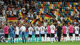 Deutscher Fanblock bei U 21-EM-Halbfinale