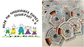 Pin-Spende für Frankfurter Kinderkrebs-Hilfe