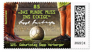Sonderbriefmarke zum 125. Geburtstag von Sepp Herberger