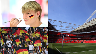 Face-Painting und Deutschland-Fahnen beim EM-Finale