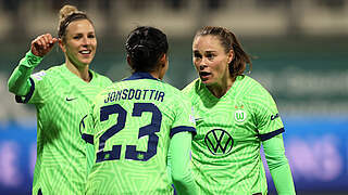 4:2 gegen Rom: Wolfsburg im Viertelfinale