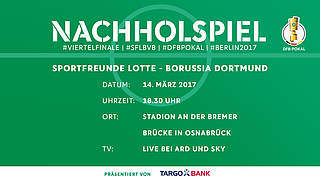 Viertelfinale Lotte gegen BVB am 14. März