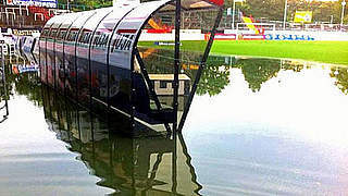 Nach Unwetter: Auch Stadion des SC Preußen Münster überflutet