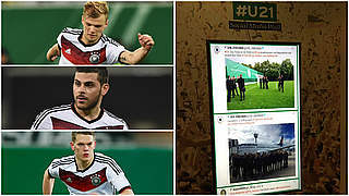 Immer up to date: Social Media Wall in U 21-Teamhotel